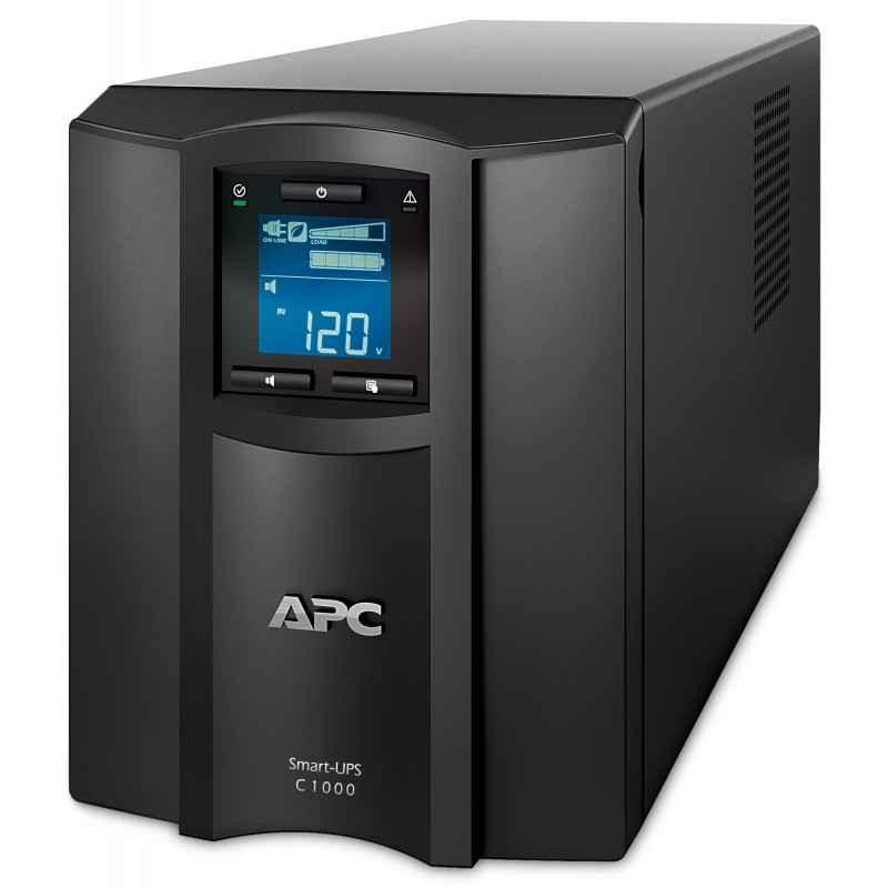 UPS APC-Smart-UPS C-Line Int sin pura mgmt-mini tower-1000VA /600W-AVR-IECx8-1xAPCRBC141-LCD-21-30 min-SMC1000IC-prelung garantW