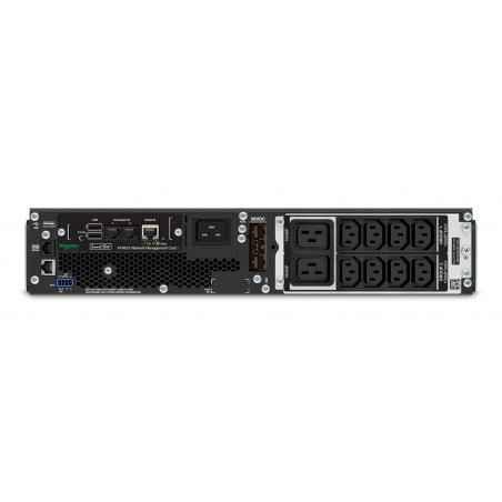UPS APC- Smart-UPS SRT- Online cu sinusoida pura- rack- 3000VA/2700W- AVR- IEC x 10- 1 x baterie APCRBC152- display LCD- back-up