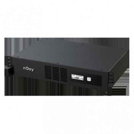 UPS NJOY- CODE 1000- Line Int cu sinusoida pura cu management- rack- 1000VA/600W- AVR- IEC x 8- 2 x baterie GP07122L- display LC