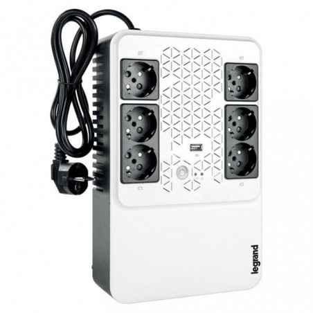 UPS LEGRAND- MULTIPLUG- Line Int cu management- brick- 600VA/360W- AVR Schuko x 6- 1 x baterie 12V/72Ah- back-up 1 - 10 min- 000