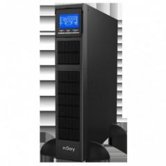 UPS NJOY- BALDER 1500- Online cu sinusoida pura- tower- rack- 1500VA/1500W- AVR- IEC x 8- 3 x baterie 12V/9Ah- display LCD- back