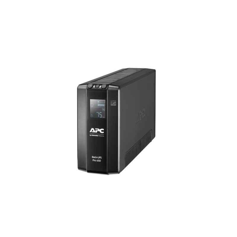 UPS APC Back-UPS- Line int- mini Tower- AVR- IEC x 6- display LCD- back-up 11 - 20 min BR650MItimbru verde 11 lei)