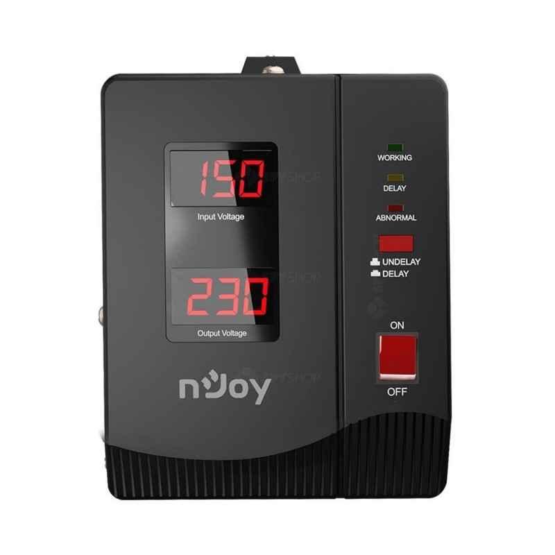 nJoy - AVRL-20002AL-CS01B - Alvis 2000 - Stabilizator de tensiune - 2000 VA - 1200W - Tower - Nr iesiri 2 Schuko - Intrare Schuk