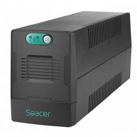 UPS Spacer Line Int fara management- 800VA/ 480W- AVR- 2 x socket Schuko- indicatie status cu LED- 1 baterie 12V/9Ah- bateria