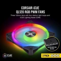 VENTILATOR CORSAIR- pt PC- 120 mm- 1500 rpm- LED RGB- pack 3 ventilatoare- CO-9050098-WW