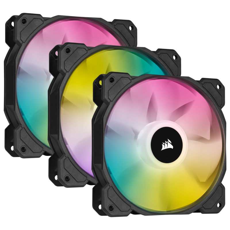 VENTILATOR Corsair- pt carcasa PC- 120 mm- 1500 rpm- LED RGB- 3 ventilatoare- CO-9050109-WW