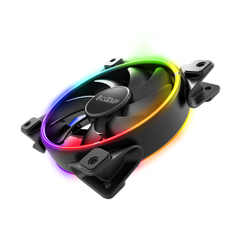 VENTILATOR PCCOOLER PC 120x120x25 mm- RGB LED- PWM- Hydro Bearing- control iluminare A-RGB- 1 buc in pachet CORONA FRGB 120