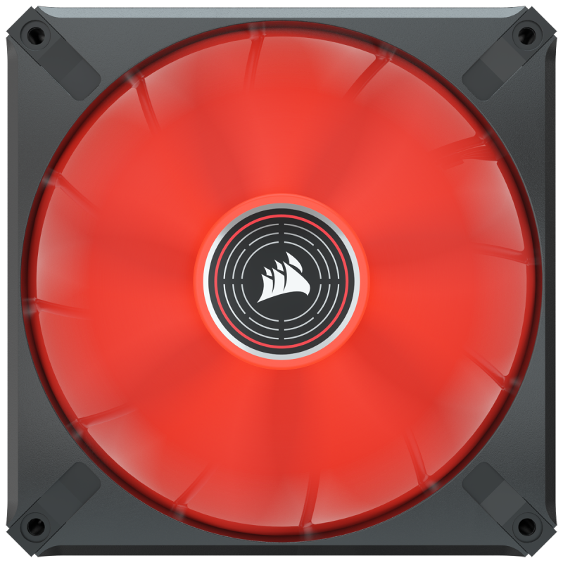 VENTILATOR Corsair- pt carcasa PC- 140 mm- 1600 rpm- LED rosu- 1 ventilator- CO-9050123-WW