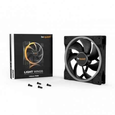 Ventilator be quiet! LIGHT WINGS140mm 1500 rpm- Rifle bearing- 4-pin PWM- ARGB LED- BL074timbru verde 018 lei)