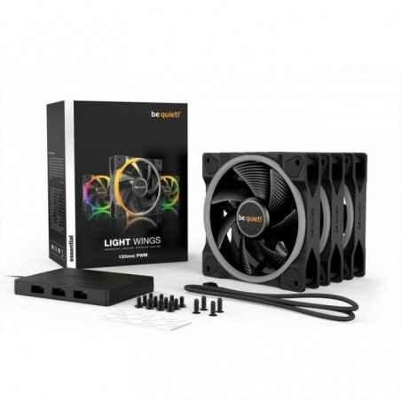 Set 3 ventilatoare be quiet! LIGHT WINGS120mm 1700 rpm- Rifle bearing- 4-pin PWM- ARGB LED- BL076timbru verde 054 lei)