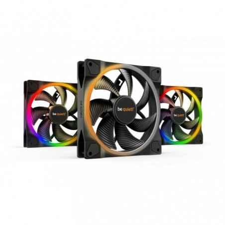 Set 3 ventilatoare be quiet! LIGHT WINGS140mm 1500 rpm- Rifle bearing- 4-pin PWM- ARGB LED- BL078timbru verde 054 lei)