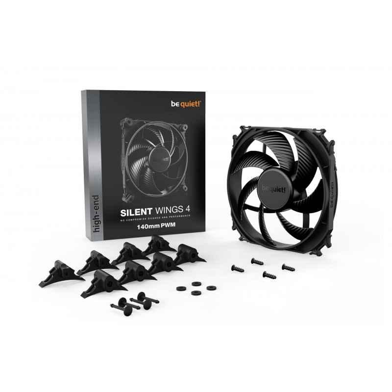 Ventilator be quiet! SILENT WINGS 4 PWM140mm 1100 rpm- Fluid Dynamic Bearing- 4-pin PWM- - BL096timbru verde 018 lei)