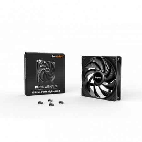 Ventilator be quiet! PURE WINGS 3120mm 2100 rpm- Rifle bearing- 4-pin PWM- - BL106timbru verde 018 lei)