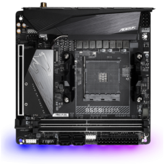 PLACA de BAZA Gigabyte B550I AORUS PRO AX- skt AM4- mini ITX- AMD B550- 2 x DDR4- max 64 GB- 4 x SATA- 1 x M2- 71- B550I AORUS P