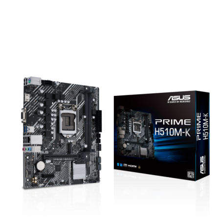PLACA de BAZA Asus PRIME H510M-K- skt LGA 1200- mATX- Intel H510- 2 x DDR4- max 64 GB- 4 x SATA- 1 x M2- 71- PRIME H510M-K
