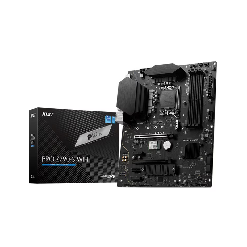 MSI PRO Z790-S WIFI - LGA 1700- INTEL Z790- 4xDDR5- Dual Channel DDR4 up to 7200(OC)MHz- 30x16 slot- 4xM2 slots- 1xUSB 32 Gen 2T