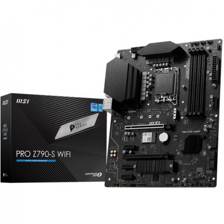 MSI PRO Z790-S WIFI - LGA 1700- INTEL Z790- 4xDDR5- Dual Channel DDR4 up to 7200(OC)MHz- 30x16 slot- 4xM2 slots- 1xUSB 32 Gen 2T