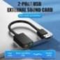 PLACI de SUNET Vention 2-port USB External Sound Card 015M Black- CDYB0timbru verde 008 lei)