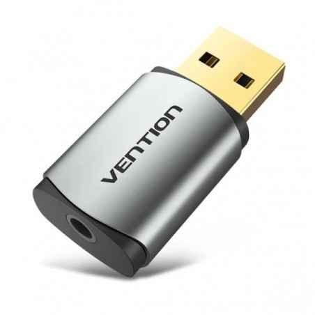PLACA de SUNET Vention USB External Sound Card Gray Metal Type(CTIA)- CDNH0timbru verde 008 lei)