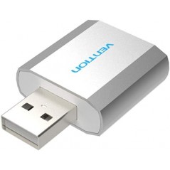 PLACI de SUNET Vention USB External Sound Card Silvery Metal Type- VAB-S13timbru verde 008 lei)