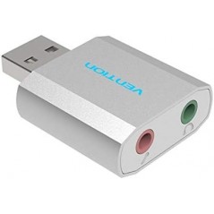 PLACI de SUNET Vention USB External Sound Card Silvery Metal Type- VAB-S13timbru verde 008 lei)