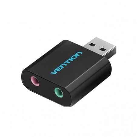 PLACI de SUNET Vention USB External Sound Card Black Metal Type- VAB-S17-Btimbru verde 008 lei)