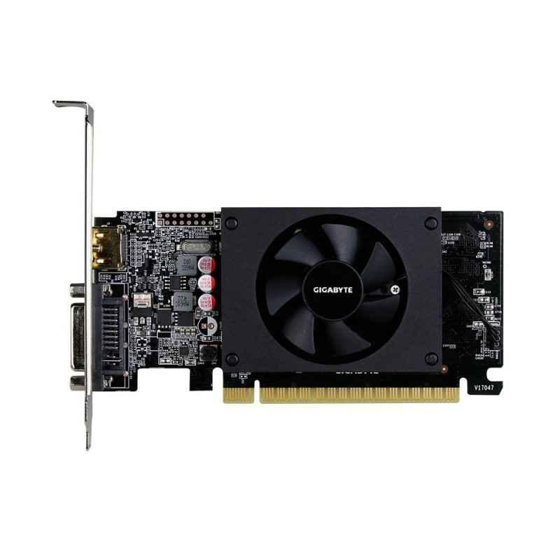 PLACA VIDEO GIGABYTE NVIDIA GeForce GT 710- 2GB GDDR5 64biti- PCI Express 20 x 8- HDMI- DVI- sistem racire aer activ- N710D5-2G