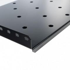 RAFT FIX SPACER 1U pentru rack 19- adancime 275mm- sarcina maxima 60Kg- vopsea antistatic- otel 12mm- black- SPSF-1U275-BK-03