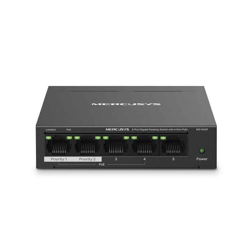 MERCUSYS DESK SWITCH 5PORT MS105GP POE MS105GPtimbru verde 2 lei)