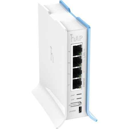 ACCESS Point Mikrotik wireless interior 300 Mbps- port 10/100 x 4- antena interna x 2- fara PoE- 24 GHz- RB941-2ND-TC timbru ver