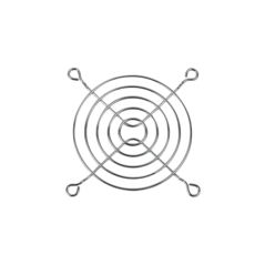 Grila ventilator ARCTIC- compatibil ventilatoare de 80mm- otel cromat- culoare argintie ACFAN00085A