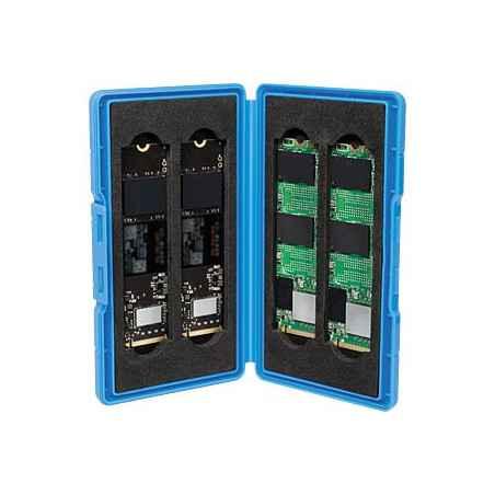 CUTIE LOGILINK- pt 4 x SSD M2 NGFF/ NVME- rezistenta la socuri- albastru - UA0417