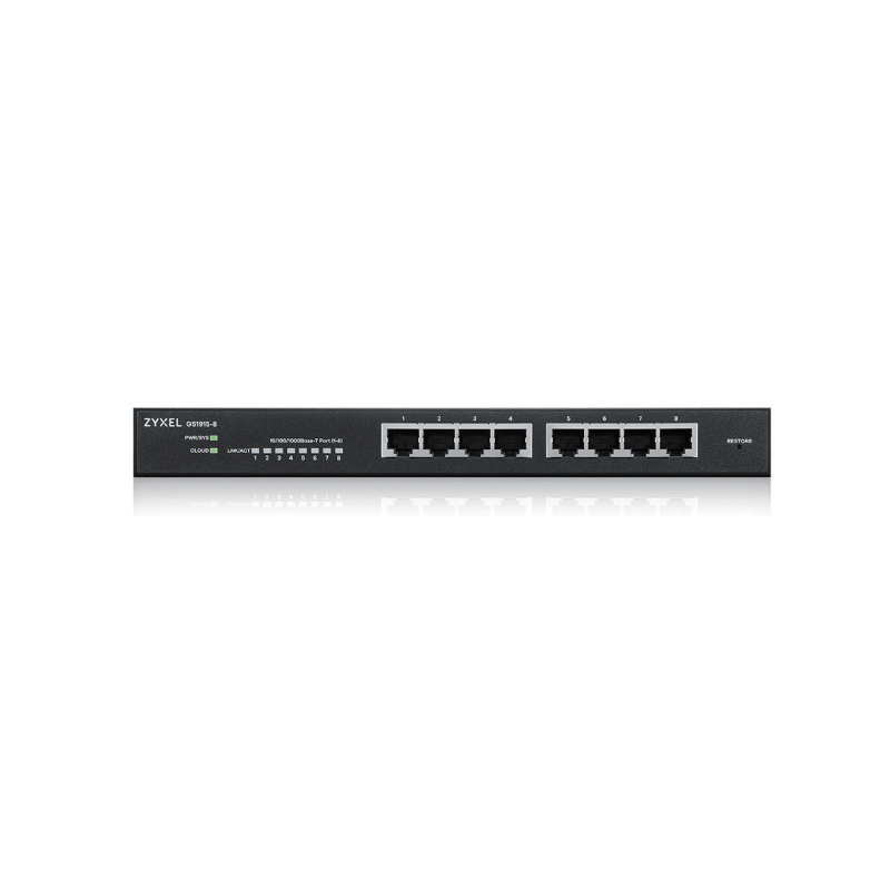 ZYXEL - GS1915-8EP-EU0101F - GS1915-8EP - Switch - Smart Managed Standalone/Nebula Cloud - Layer 2 - POE - Porturi 8 Gigabit POE