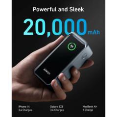 POWER BANK Anker 20000mAh- 200W - 1 x USB- 2 x USB Type-C- display digital- 12V/5A- negru- A1336011timbru verde 018 lei) - 19464