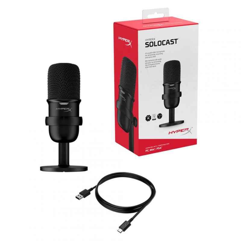 HP MICROFON HyperX SoloCast Black- 4P5P8AAtimbru verde 018 lei)