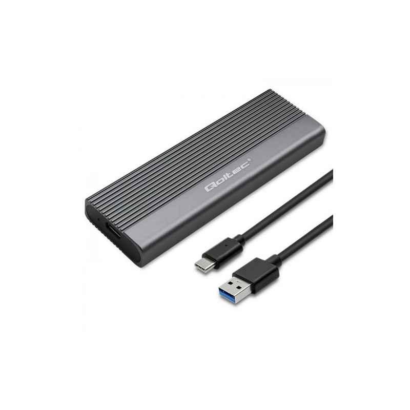 SSD Rack Qoltec M.2 SATA NGFF USB-C (Type C) super speed