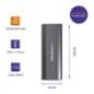 Rack HDD Qoltec M.2 SSD SATA NVME 2T USB-C (Type C) negru