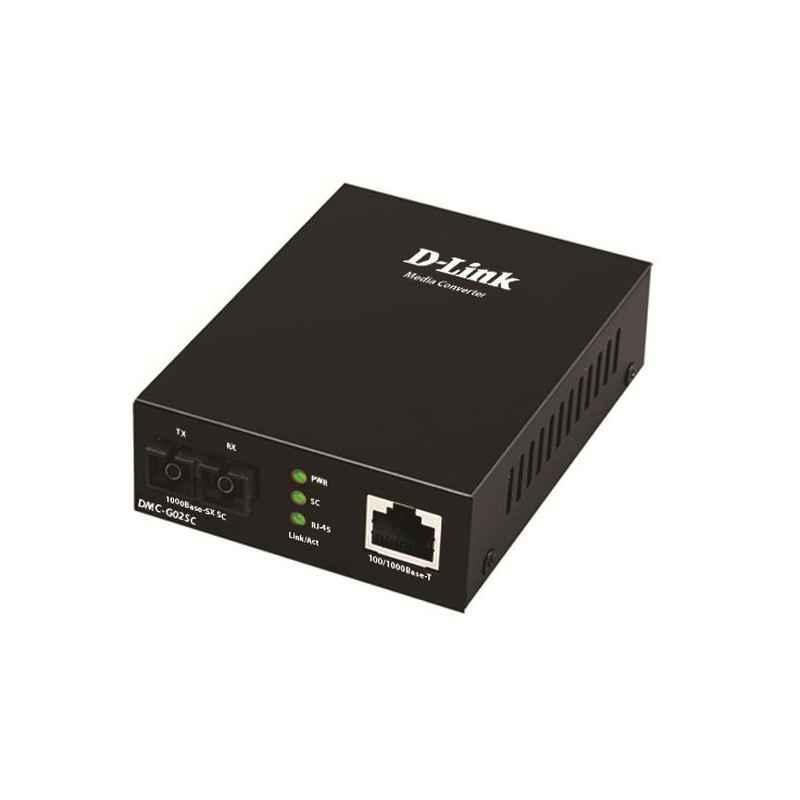 MEDIA CONVERTOR D-Link- 100/1000Base-T Gigabit Ethernet connection to a multi-mode fibre 1000Base-SX Gigabit- pana la 550m- mont