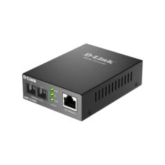 MEDIA CONVERTOR D-Link- 100/1000Base-T Gigabit Ethernet connection to a single-mode fibre 1000Base-LX Gigabit Ethernet- pana la