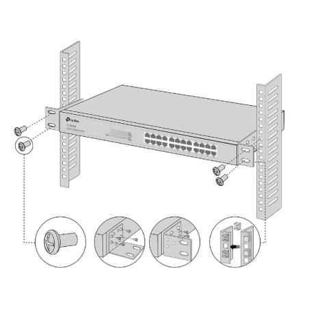 KIT MONTARE switch TP-Link- compatibil cu switch-urile TP-Link montabile in rack-uri de 13-inch RackMount Kit-13