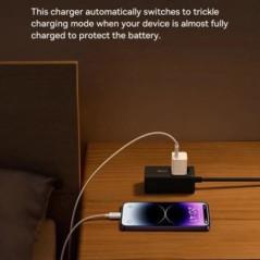 INCARCATOR retea Baseus GaN5 Pro- Quick Charge 30W- 1 x USB Type-C- include cablu USB Type-C la USB Type-C 100W 1m- alb P1011090