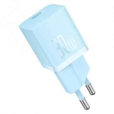 INCARCATOR retea Baseus GaN5 Pro- Quick Charge 30W- 1 x USB Type-C- include cablu USB Type-C la USB Type-C 100W 1m- albastru P10