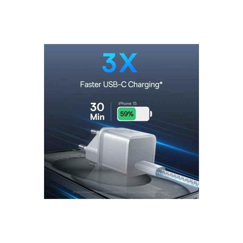 INCARCATOR retea Baseus GaN5S- Quick Charge 30W- 1 x USB Type-C- alb P10162504213-00timbru verde 018 lei) - 6932172648671