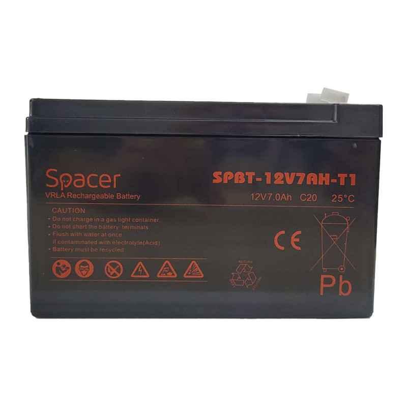 ACUMULATOR UPS SPACER 12V / 7Ah- dimensiuni: 151x66x96mm- inaltimeterminal: 102mm- terminal F1(T1)- pt sisteme de securitate- S