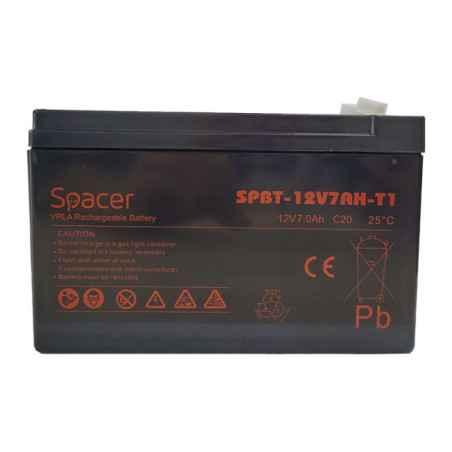 ACUMULATOR UPS SPACER 12V / 7Ah- dimensiuni: 151x66x96mm- inaltimeterminal: 102mm- terminal F1(T1)- pt sisteme de securitate- S
