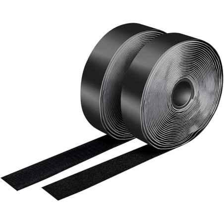 SET curele autoadezive Logilink- tip Velcro- 500 cm x 25 cm- negru- KAB0080
