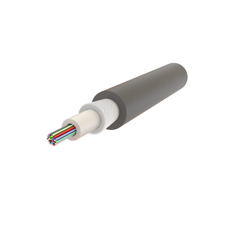 Cablu fibra optica 4 fibre- SM OS2- 1200N- PE- in gel- protectie UV- apa- rozatoare- int/ext - SAMM 004F-A-D1Q(ZN-GY)B2Y-1x4-2D-