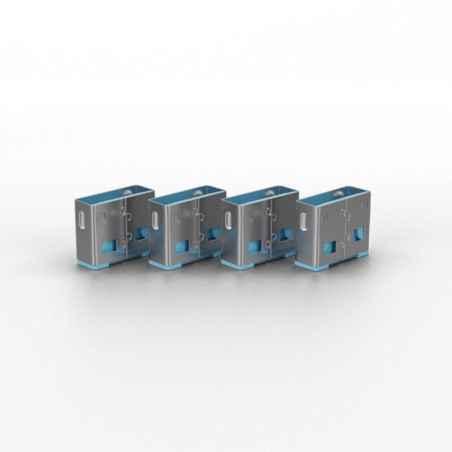 Lindy USB Port Locks 4x BlueKey- LY-40452