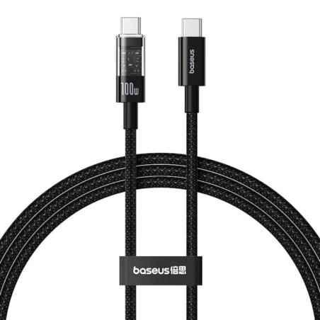 CABLU alimentare si date Baseus Gem- Fast Charging Data Cable pt smartphone- USB Type-C la USB Type-C 100W- 1m- negru P103730001