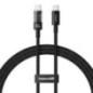 CABLU alimentare si date Baseus Gem- Fast Charging Data Cable pt smartphone- USB Type-C la USB Type-C 100W- 1m- negru P103730001
